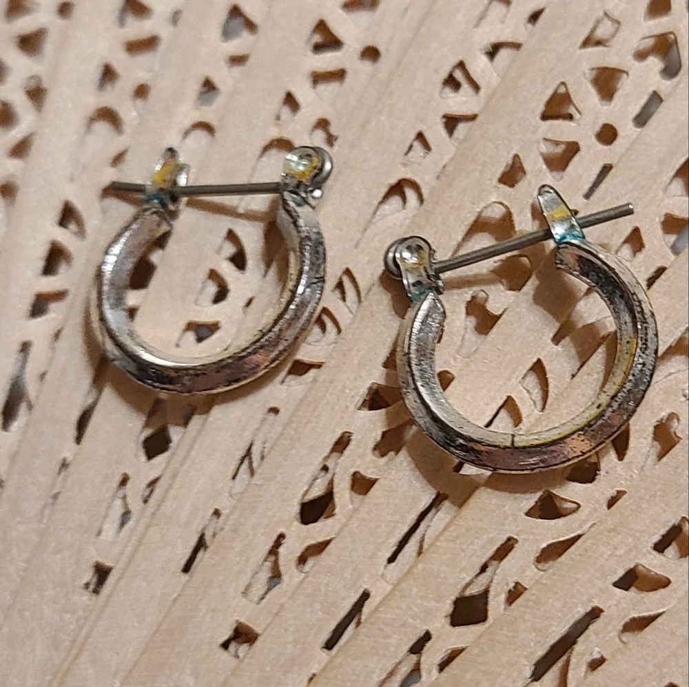 Vintage Silver Hoop Earrings